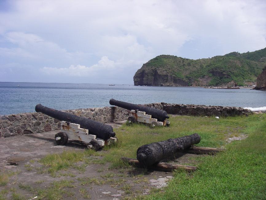 Les canons de Carr's Bay