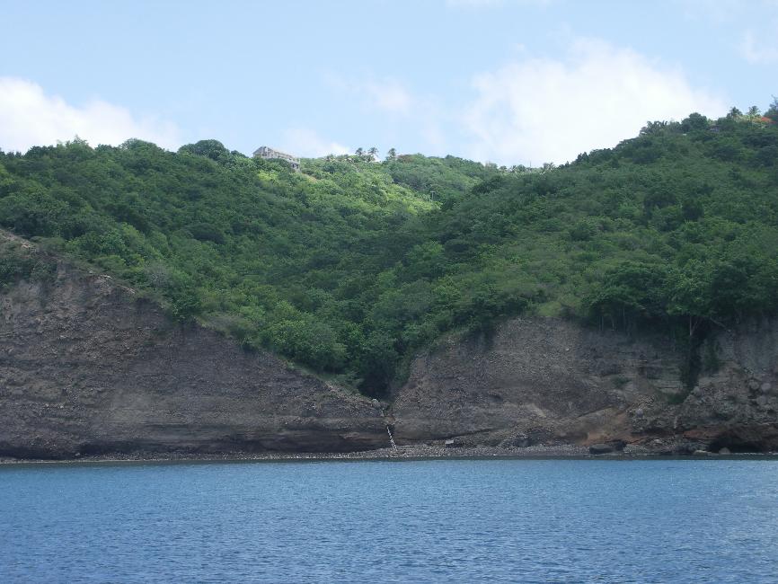 Là-haut, c'est Ginger Bread Hill, où nous étions hébérgés