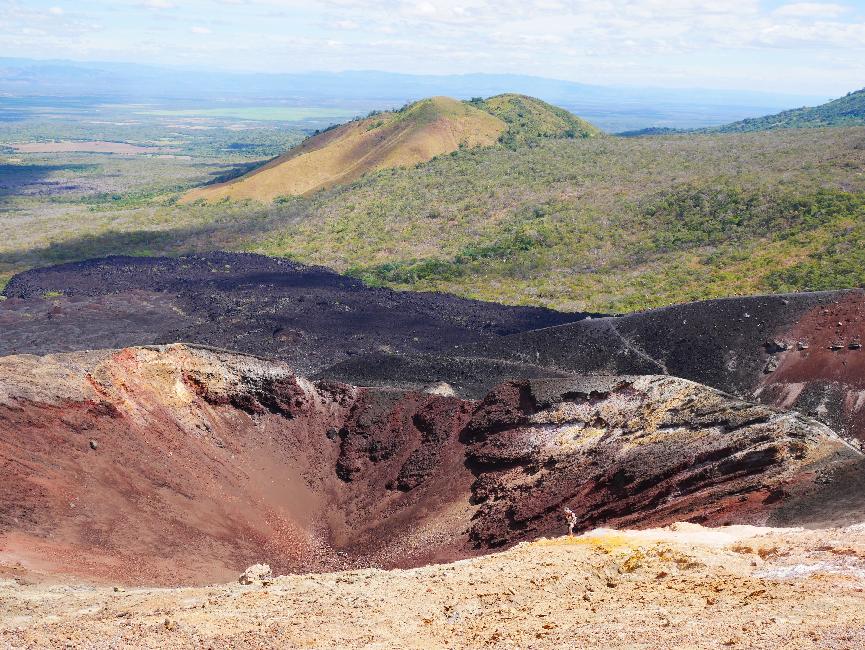 Le cratère du volcan