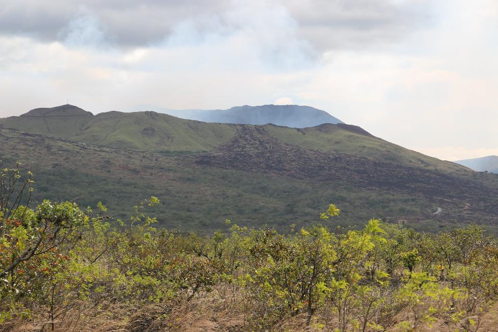 Le cratère Santiago, depuis l'entrée du parc