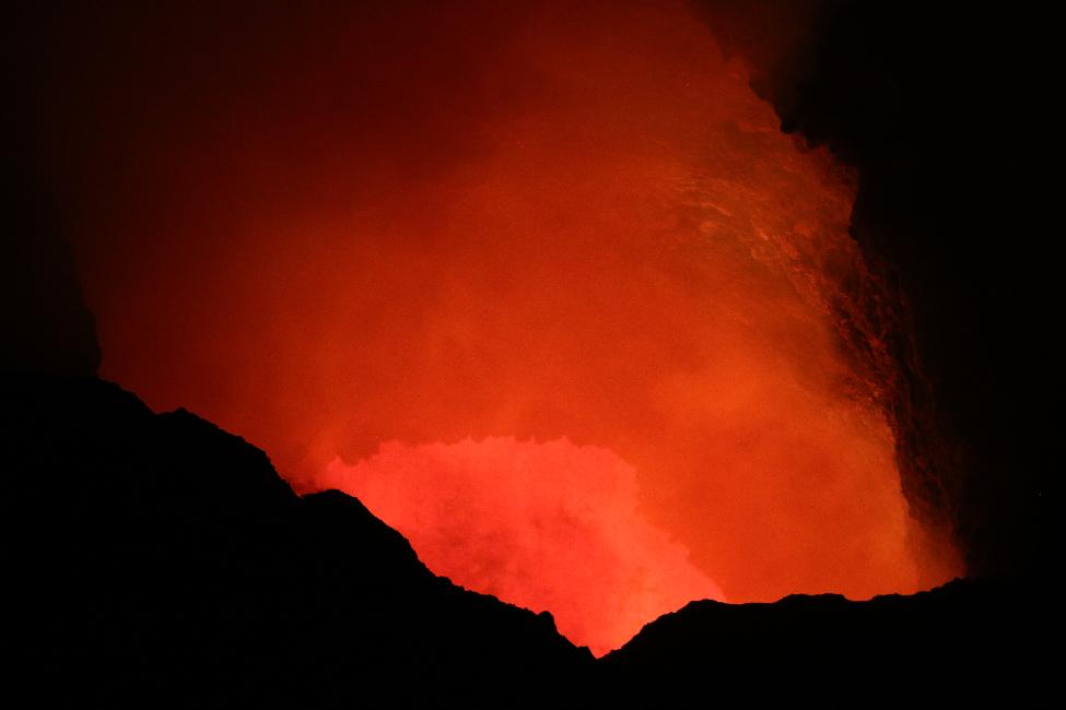 Le lac de lave, depuis le belvédère Sud