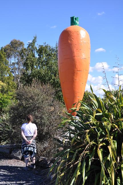 Ohakune ; monument à la gloire de la carotte