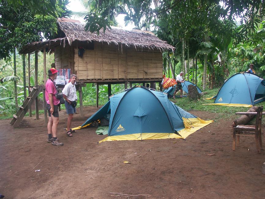 Notre campement, au milieu du village