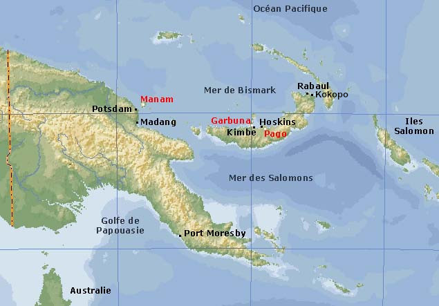 Carte de la Papouasie