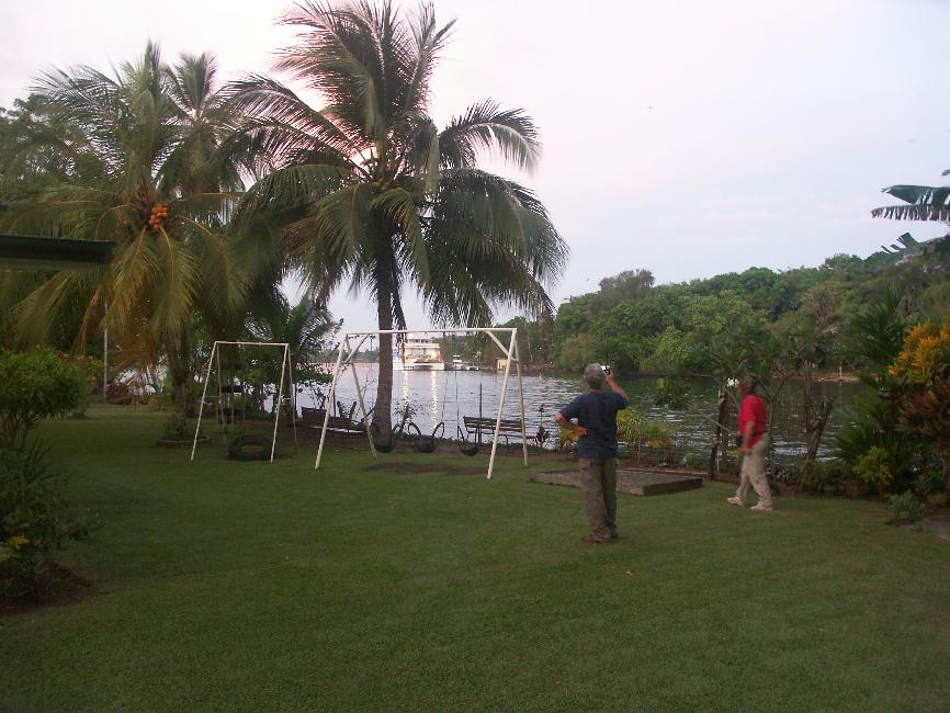 Dans le jardin de l'hôtel