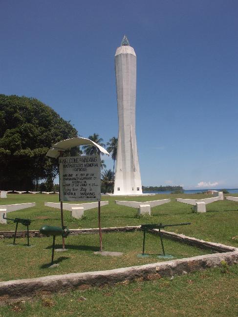 D'un goût douteux, ce monument offert par l'Australie commémore la dernière guerre