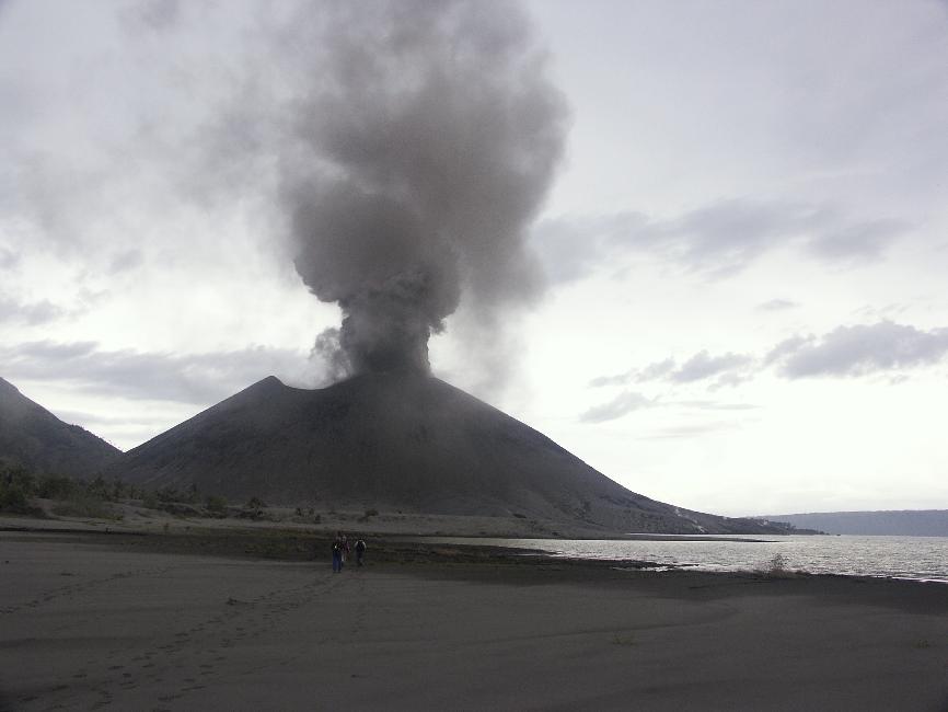Nous sommes en plein dans l'axe des retombées de cendres....