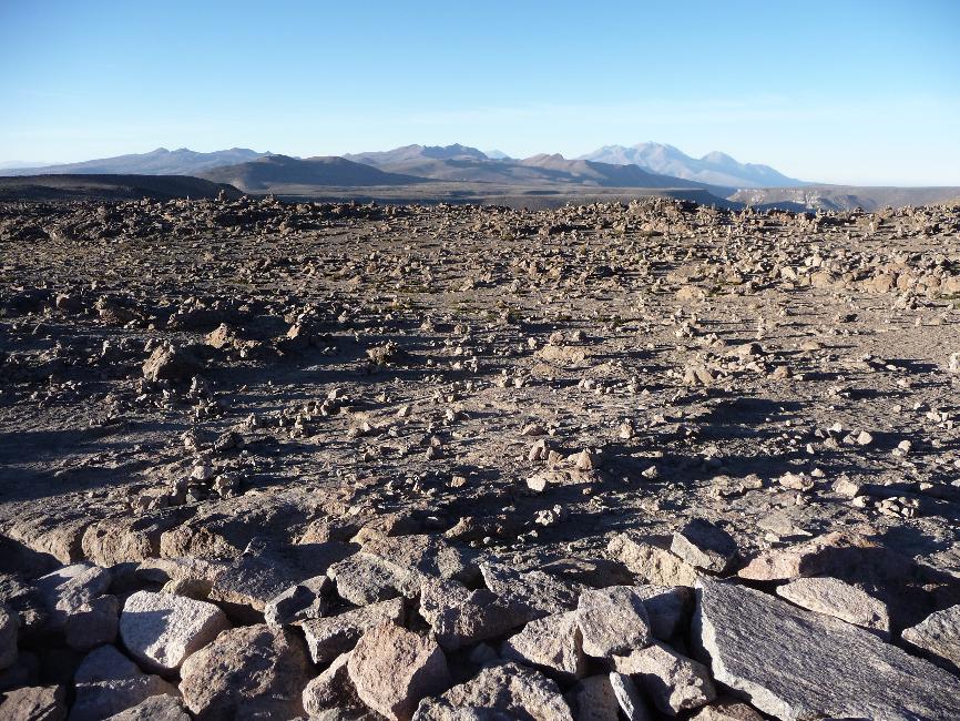Col de Patapampa (4910m) ; vue vers le Chachani, le Misti