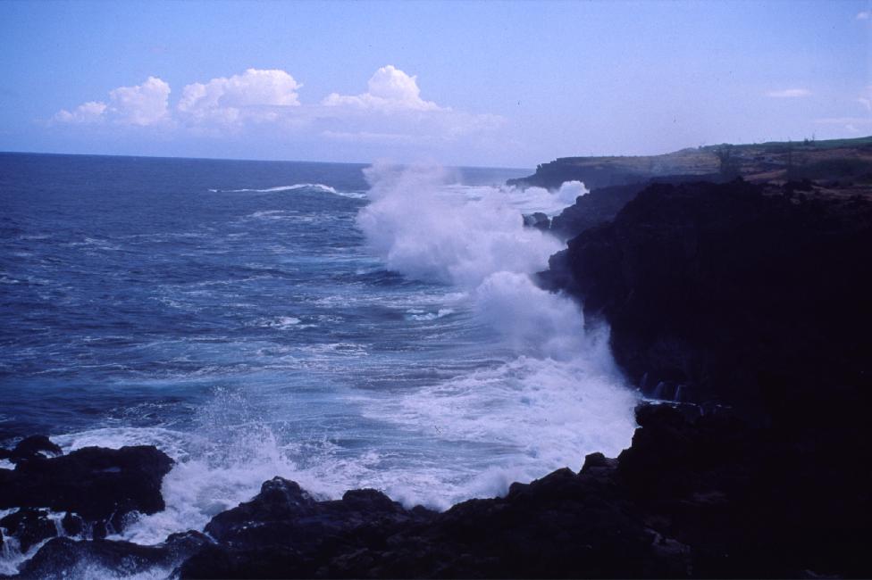 La côte Ouest battue par les vents, au niveau du Souffleur