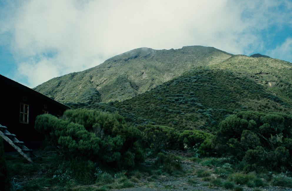 Vue vers le petit Meru (3820m), depuis Miriakamba Hut